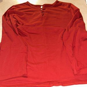 Burnt orange long sleeve shirt XL